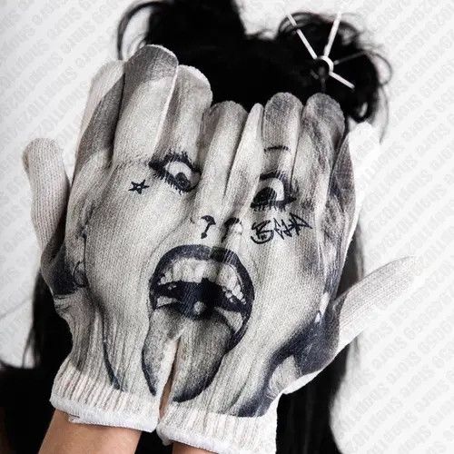 Japanese Brand Gothic Winter Warm Finger Gloves Size ONE SIZE - 3 Thumbnail