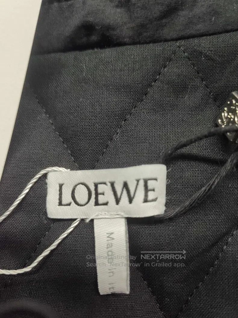 Loewe Loewe Black Leather Collar Removable Cotton Jacket Size XS / US 0-2 / IT 36-38 - 3 Thumbnail