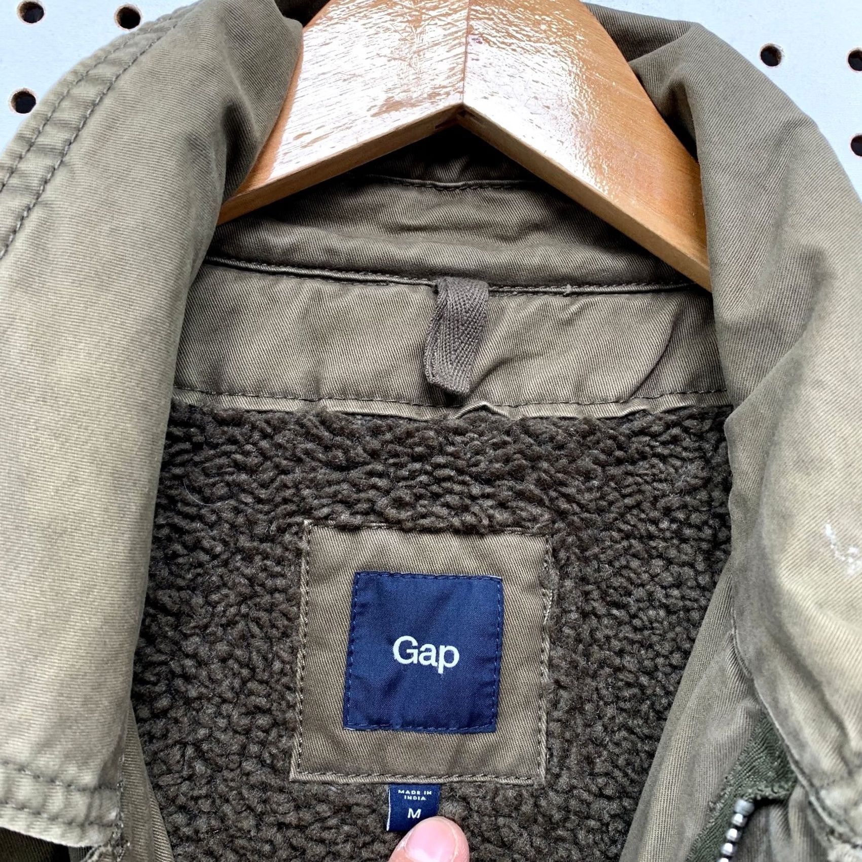 Gap Gap Military Jacket Heavyweight Sherpa Lined FIeld Coat Brown Mens Medium Size US M / EU 48-50 / 2 - 3 Thumbnail