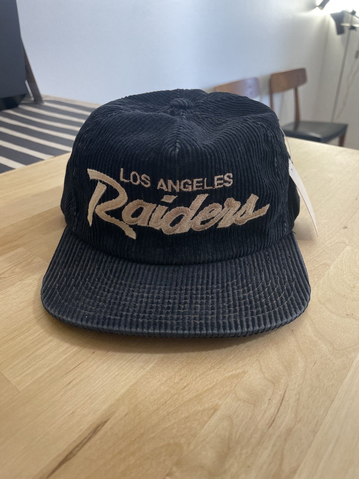 Sports Specialties Los Angeles Raiders corduroy "the cord" cap late 80s Size ONE SIZE - 1 Thumbnail