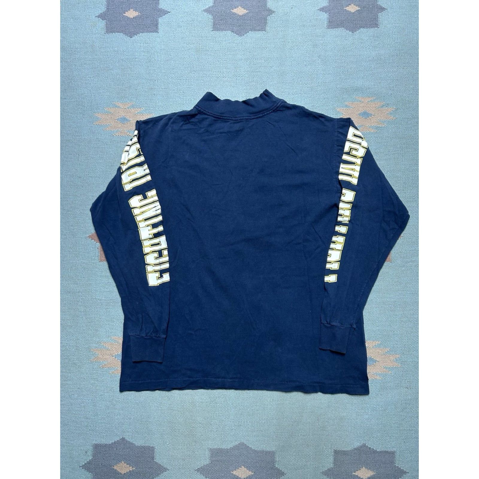 Vintage VINTAGE Notre dame fighting Irish Cotton T-Shirt Long Sleeve 80s 90s XL Men Blue Size US XL / EU 56 / 4 - 5 Thumbnail