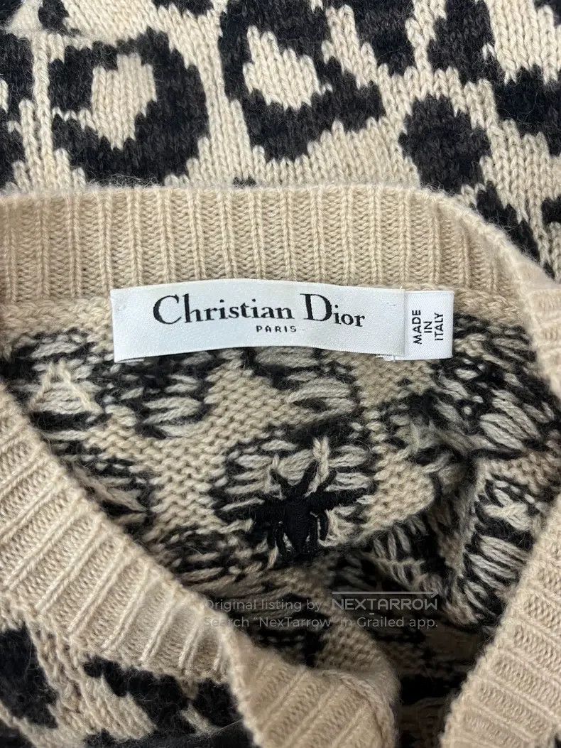 Dior Dior Leopard print cashmere knitted short sleeves Size XS / US 0-2 / IT 36-38 - 4 Thumbnail