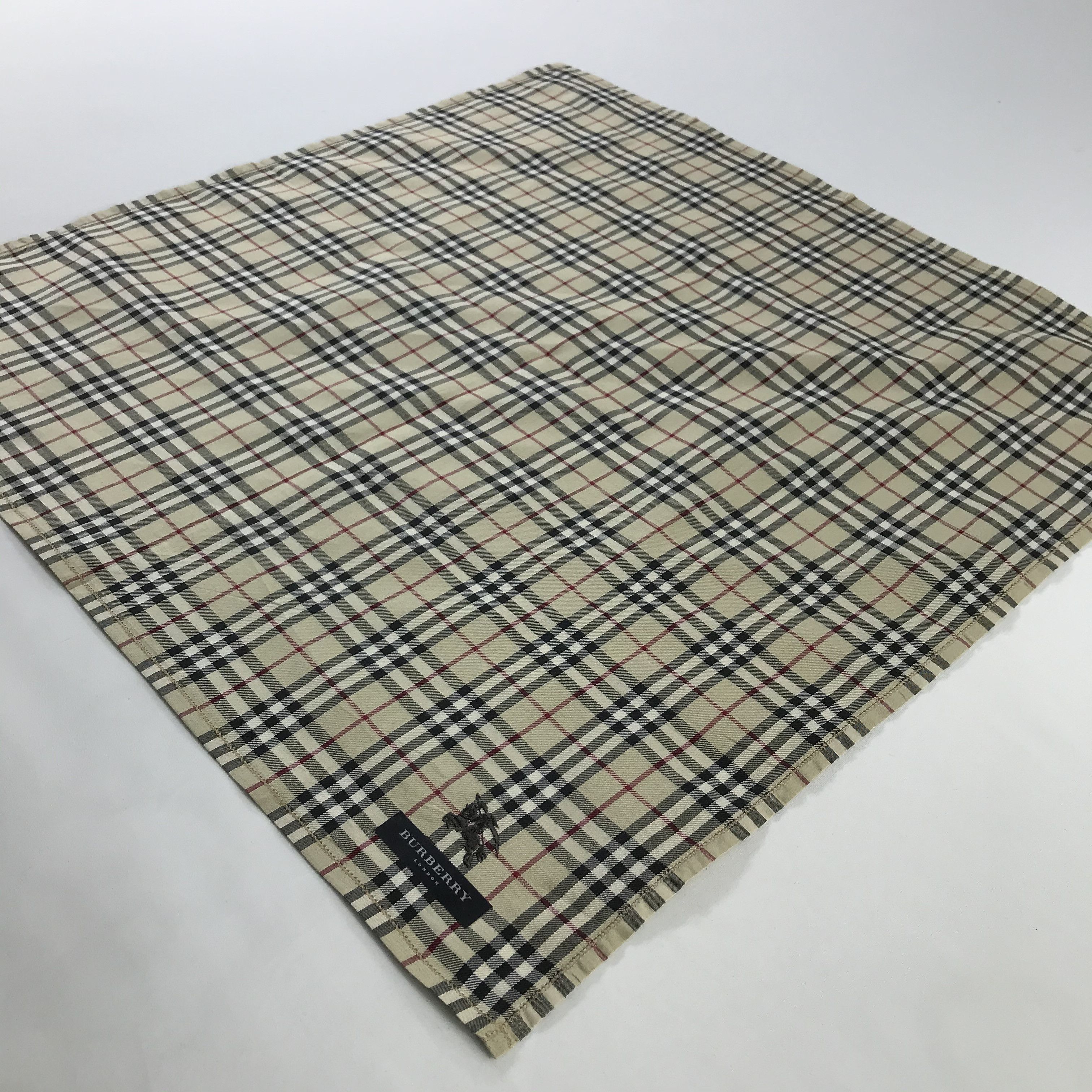 Burberry × Vintage Burberry Bandana / Handkerchief / Neckerchief - S438 Size ONE SIZE - 2 Thumbnail