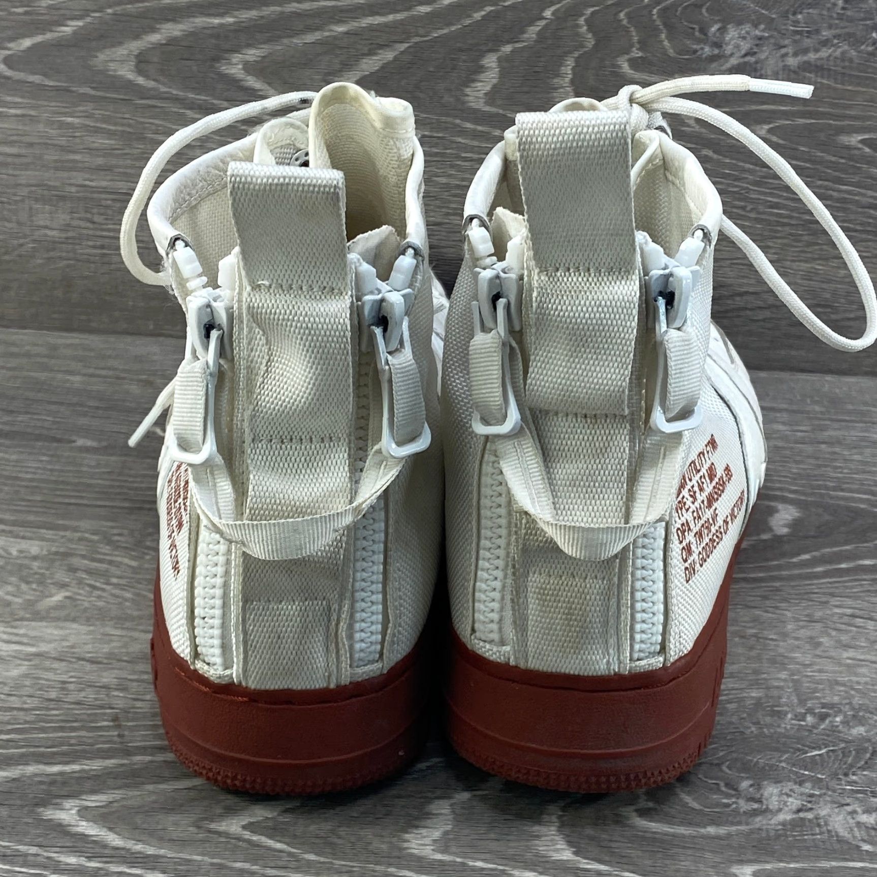 Nike Nike SF Air Force 1 Mens Mid 12 Ivory White Leather Canvas Red Mars White Boot Shoe Size US 11 / EU 44 - 7 Thumbnail