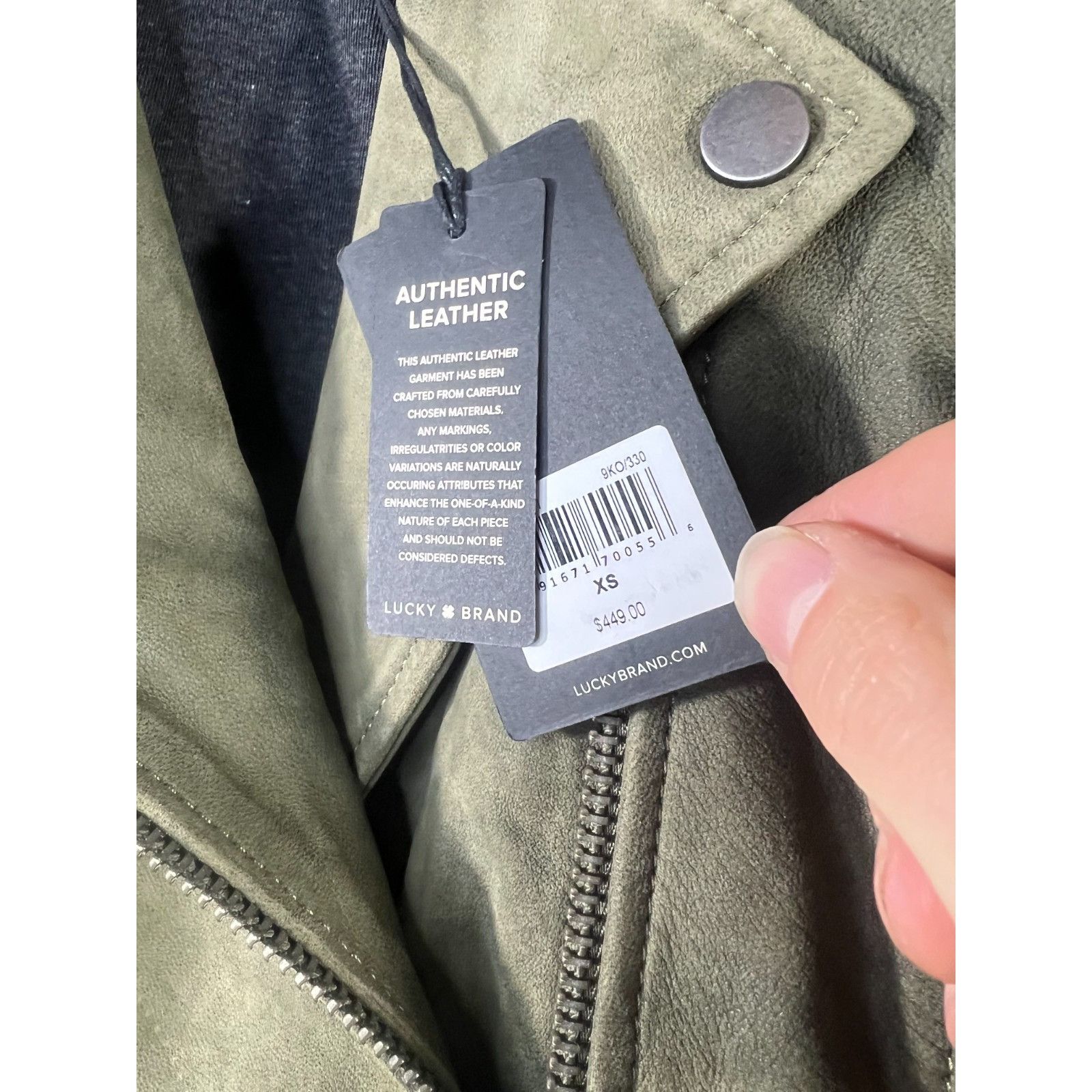 Lucky Brand Lucky Brand Women's XS Suede Moto Jacket Lamb Leather Super Size XS / US 0-2 / IT 36-38 - 7 Thumbnail