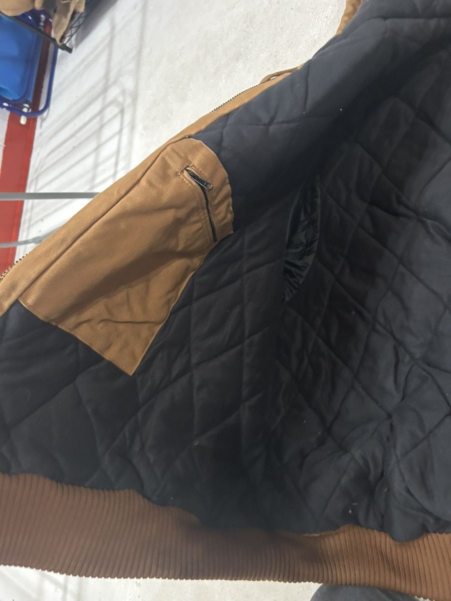 Carhartt Cahartt J140 BRN Diamond-Quilted Hooded Detroit Jacket 5XL Size US XXL / EU 58 / 5 - 5 Thumbnail