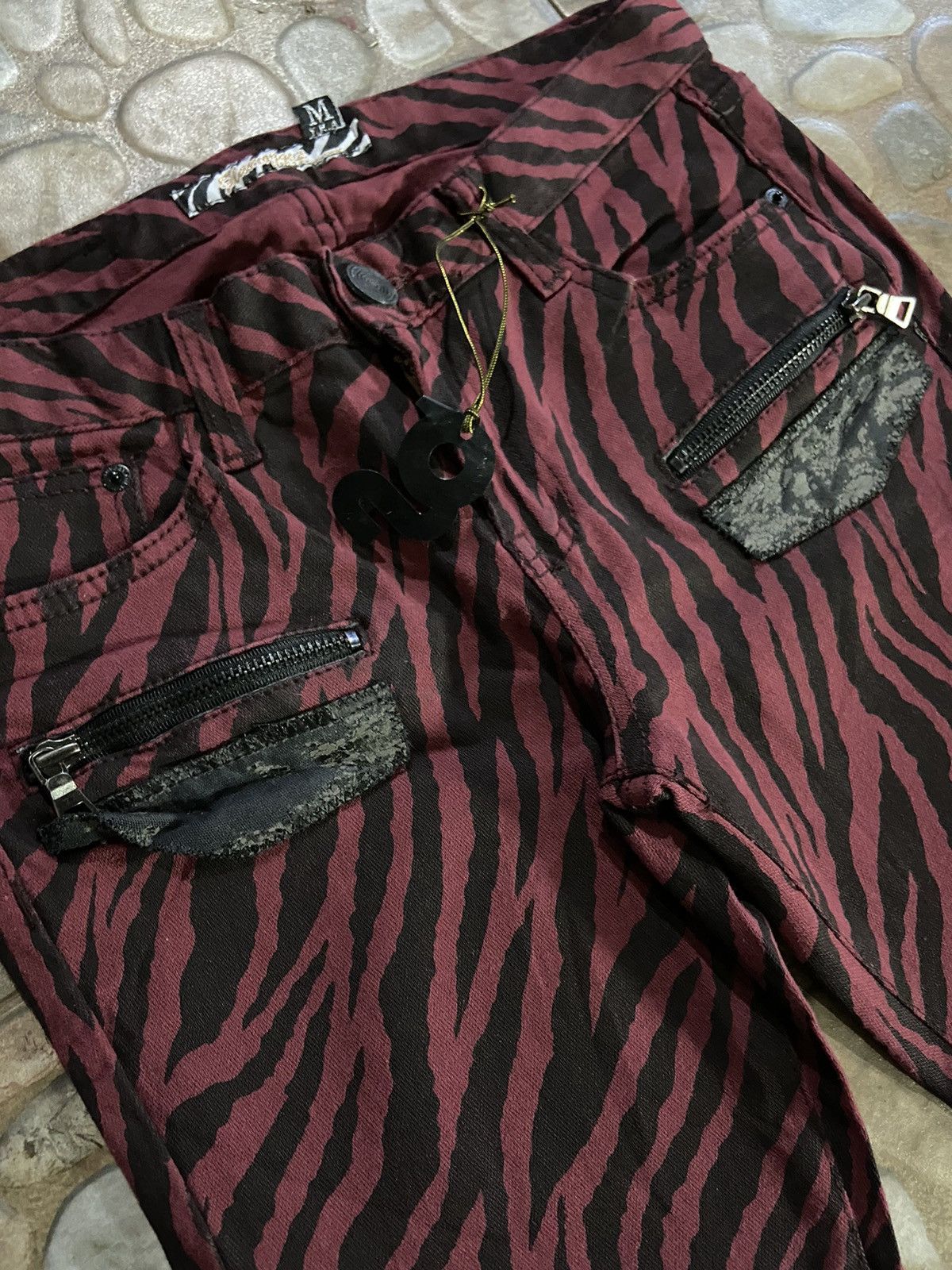 Hysteric Glamour × If Six Was Nine × Japanese Brand VTG GLAMOUR PUNK L.G.B STYLE LEOPAD DENIM PANTS Size 26" / US 2 / IT 38 - 7 Thumbnail