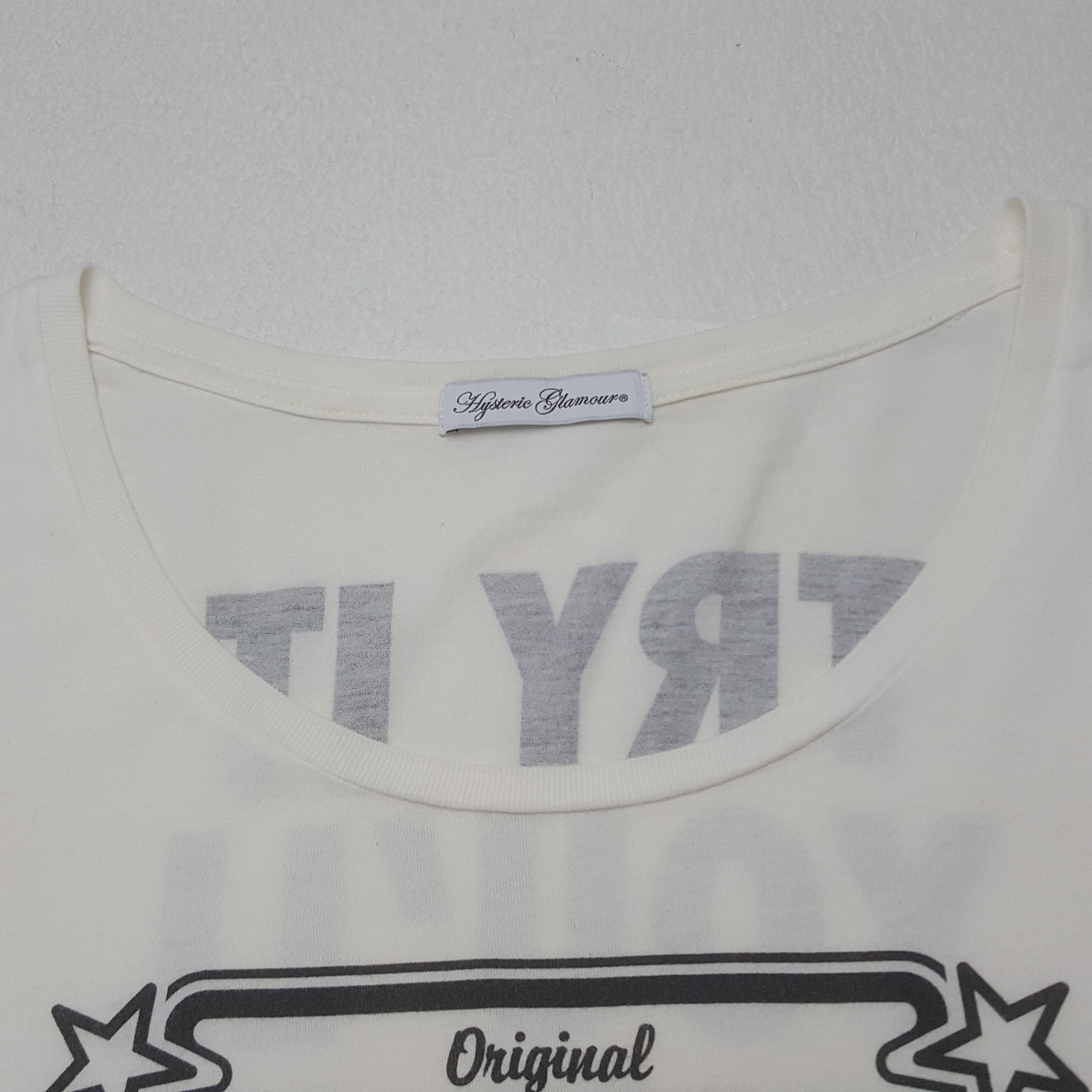 Hysteric Glamour Vintage Hysteric Glamour Japanese Brand Scoop Neck Tshirt Size US S / EU 44-46 / 1 - 5 Thumbnail