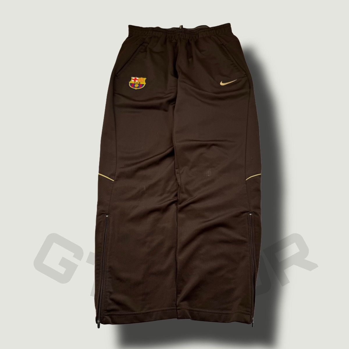 Nike × Vintage 00s Nike FC Barcelona Vintage Soccer Brown Pants