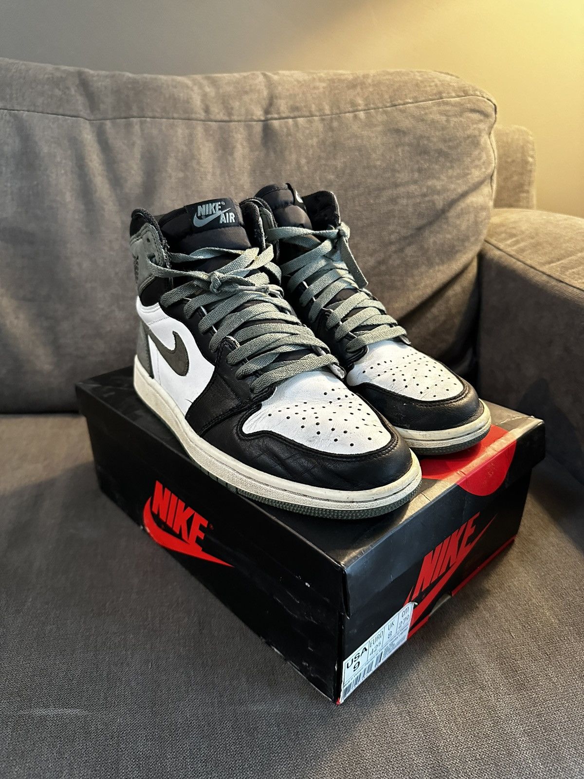 image of Jordan Nike Air Jordan 1 Retro High Clay Green Shoes, Men's (Size 9.5)