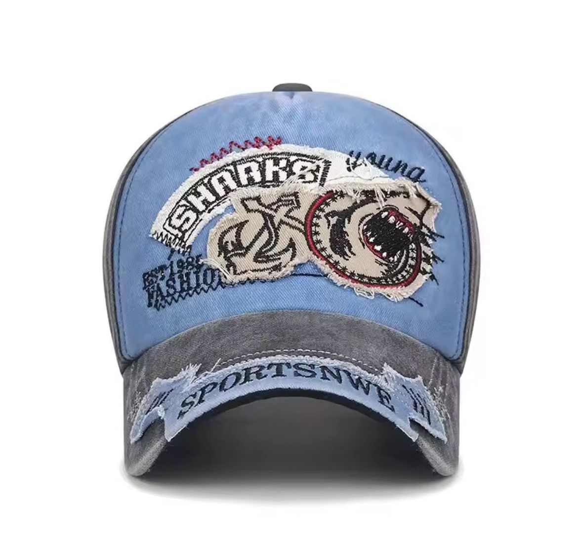 Other Shark Embroidery Casual Baseball Cap Hat Size ONE SIZE - 2 Thumbnail