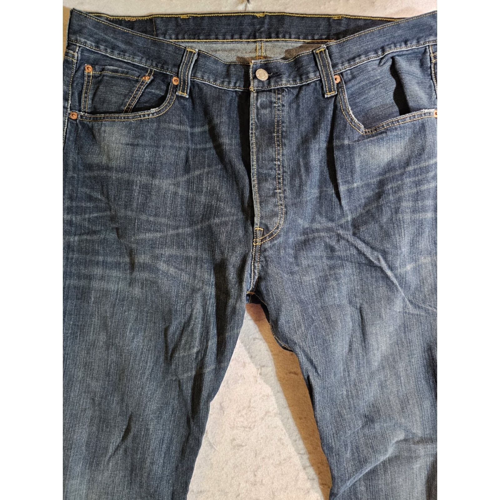 Levi's VINTAGE Levi 501 XX Button-Fly Jeans Dark Wash Denim Cotton Y2K Men 38x32 Size US 38 / EU 54 - 2 Thumbnail