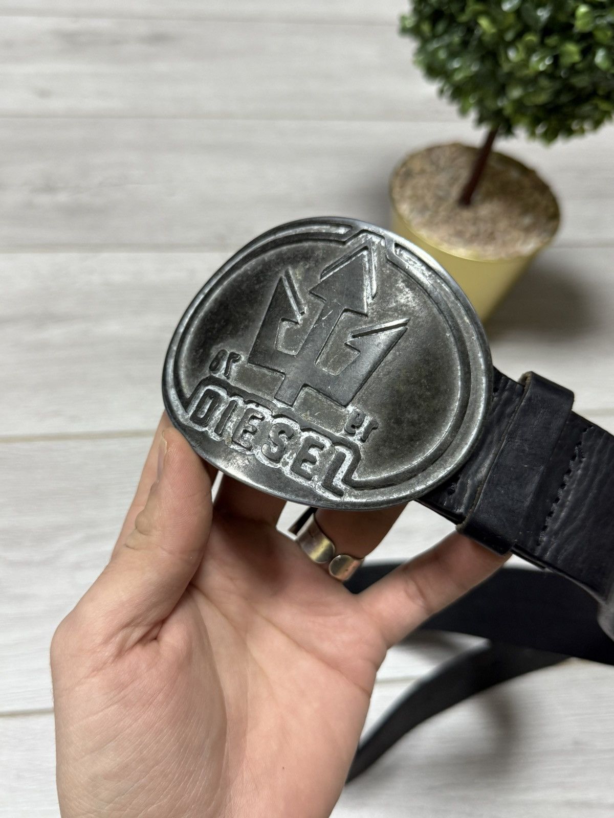 Diesel Diesel Trident 🔱 Ukraine archive vintage leather belt Size ONE SIZE - 3 Thumbnail