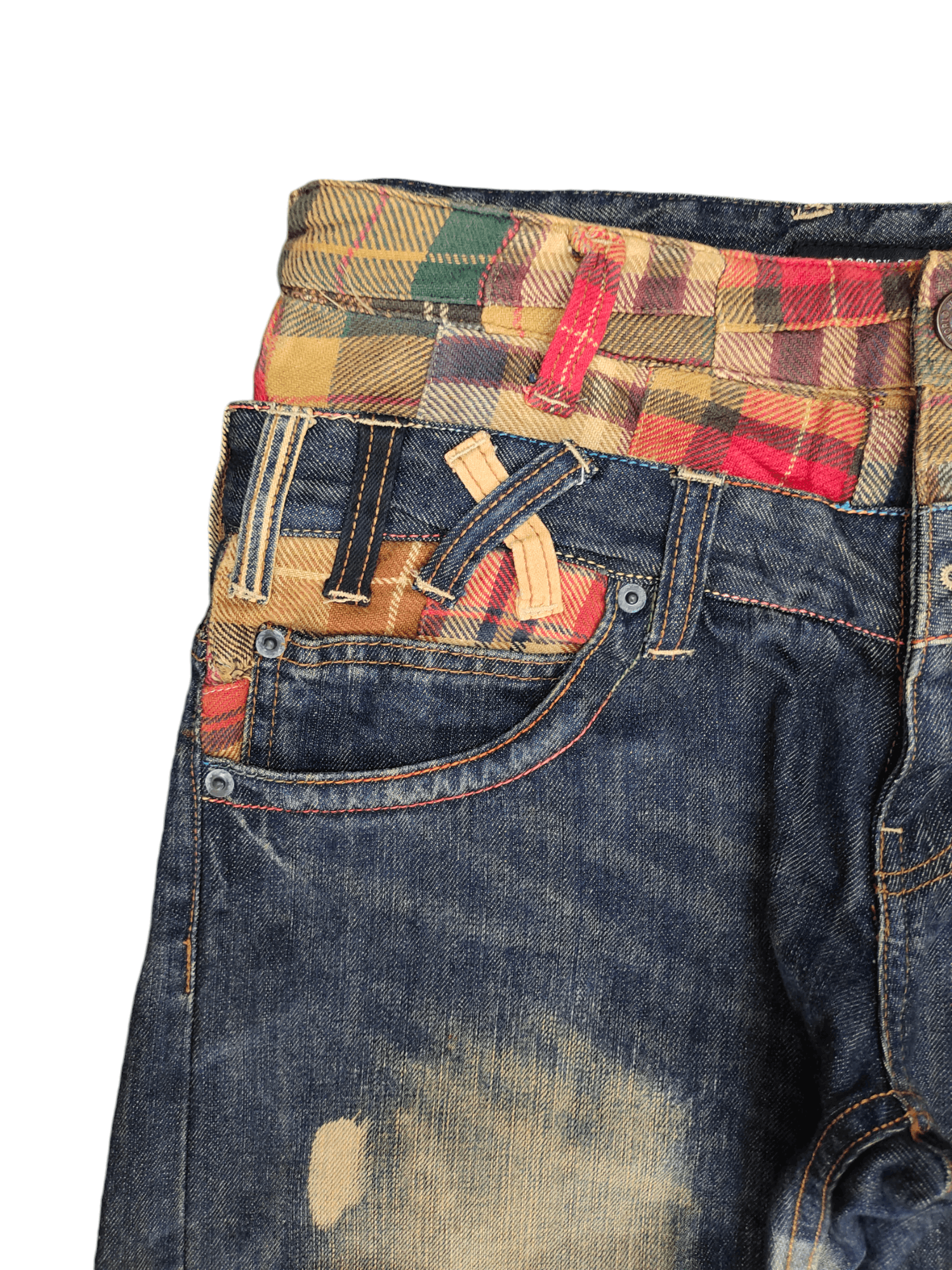 If Six Was Nine Japanese Memory Special Double Waist Jean Kapital Ppfm Style Size US 31 - 3 Thumbnail