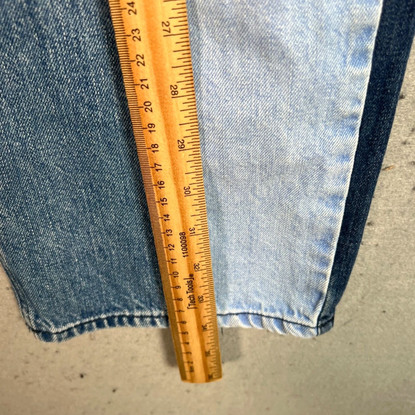 Vintage Uterque Jeans Womens Patchwork Denim High Waist Straight Leg Size 28 Blue Cotton 5-Pocket Denim Jeans Womens Band Size 28" / US 6 / IT 42 - 7 Thumbnail