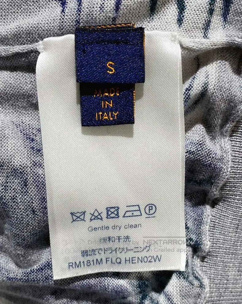 Louis Vuitton LV Gray Striped Knit Sweater S. Size US S / EU 44-46 / 1 - 6 Thumbnail
