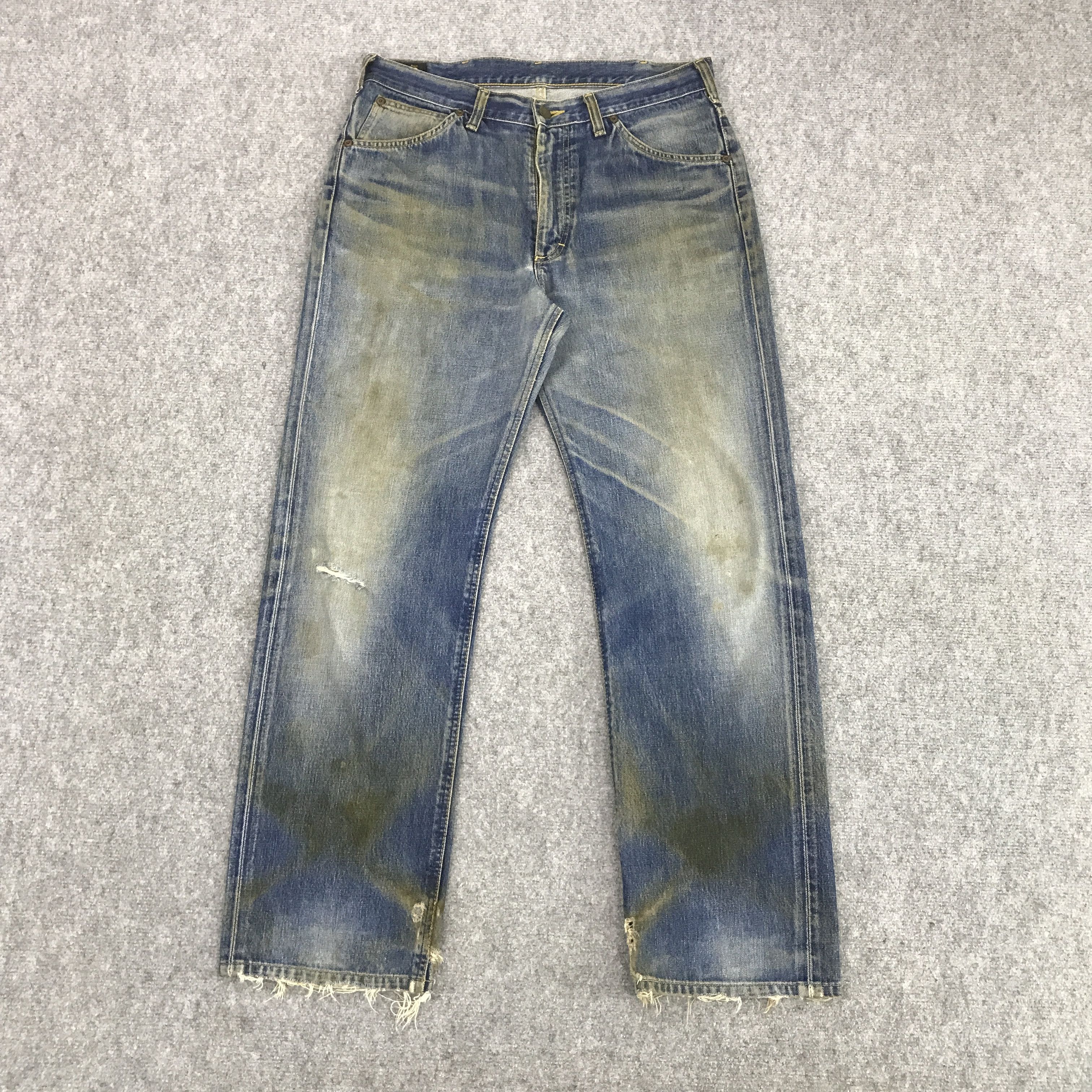 Lee DENIM LEE RIDERS DISTRESSED DENIM PANTS Size US 34 / EU 50 - 1 Thumbnail