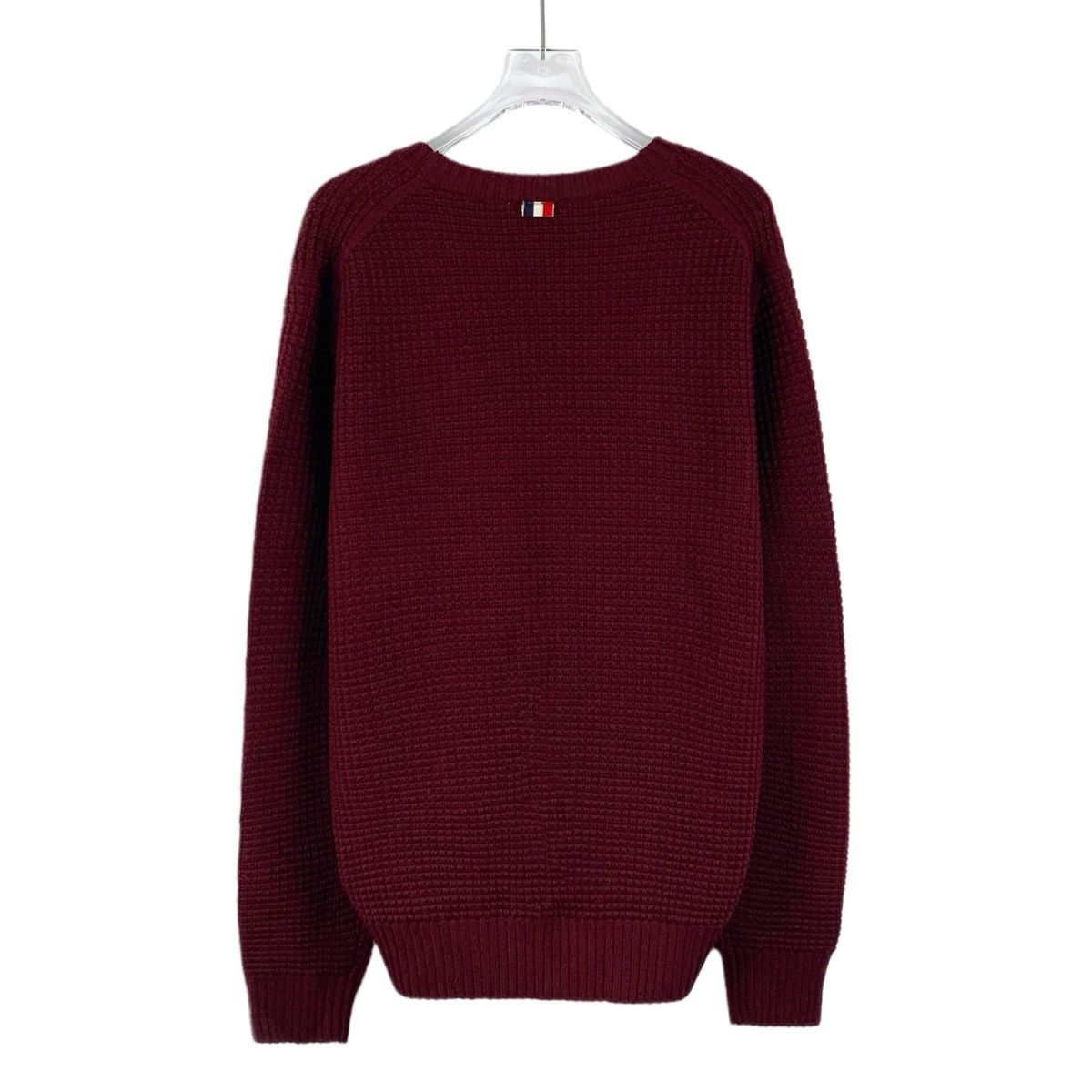 Moncler Moncler Deep Red Wool Long Sleeve Knit Sweater K26WX Size US XL / EU 56 / 4 - 2 Thumbnail