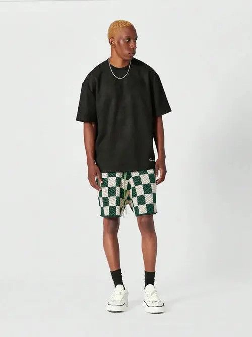 Japanese Brand × Vintage Crochet Knit Drop Shorts Vintage Size US 30 / EU 46 - 4 Thumbnail