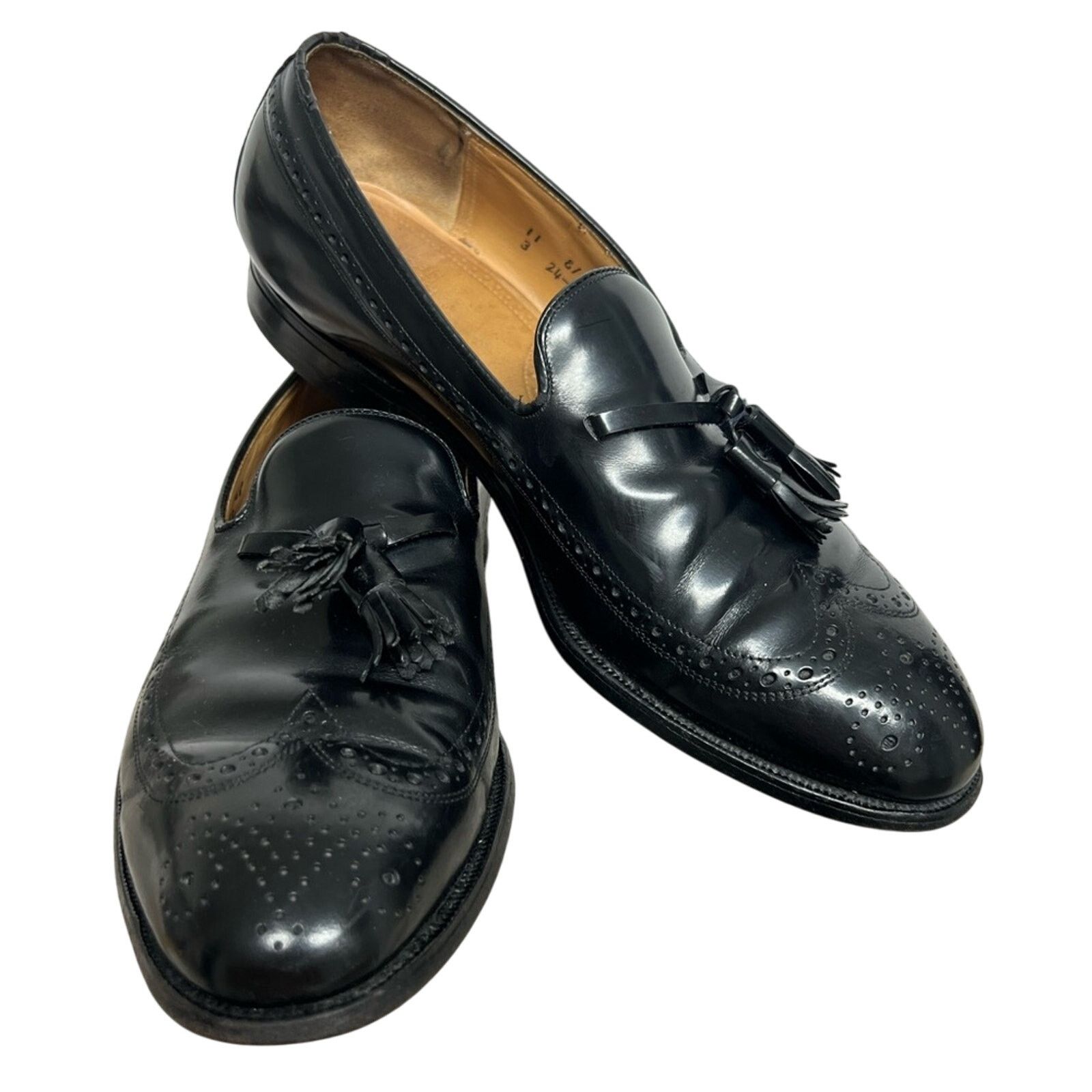 Johnston & Murphy Johnston & Murphy Black Tassel Loafers Shoes Men Size 11 E Size US 11 / EU 44 - 6 Thumbnail