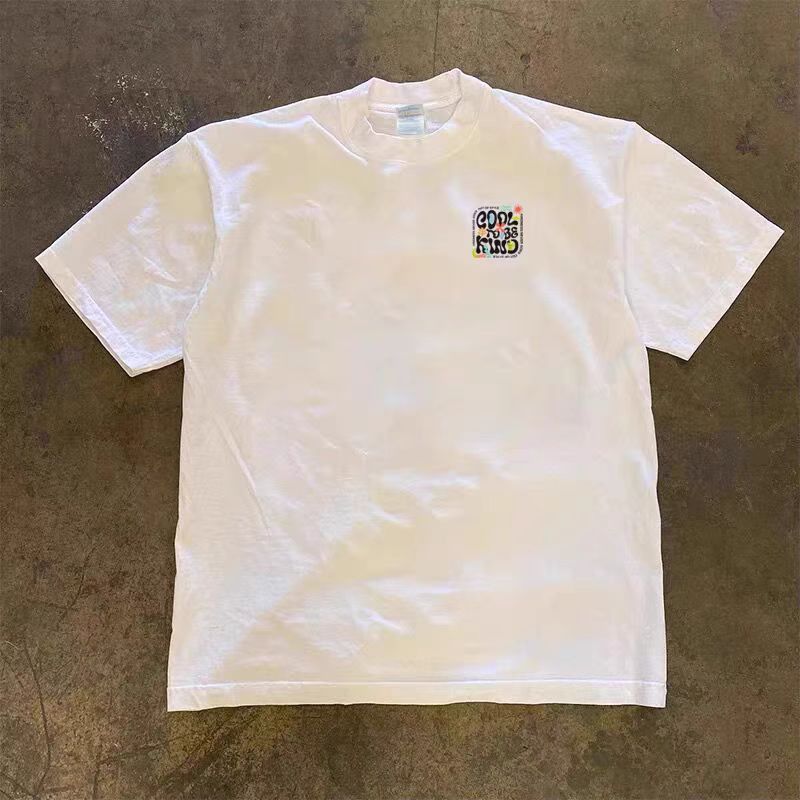 Japanese Brand White Loose Street Graffiti Print Short Sleeve T-Shirt Size US M / EU 48-50 / 2 - 2 Thumbnail