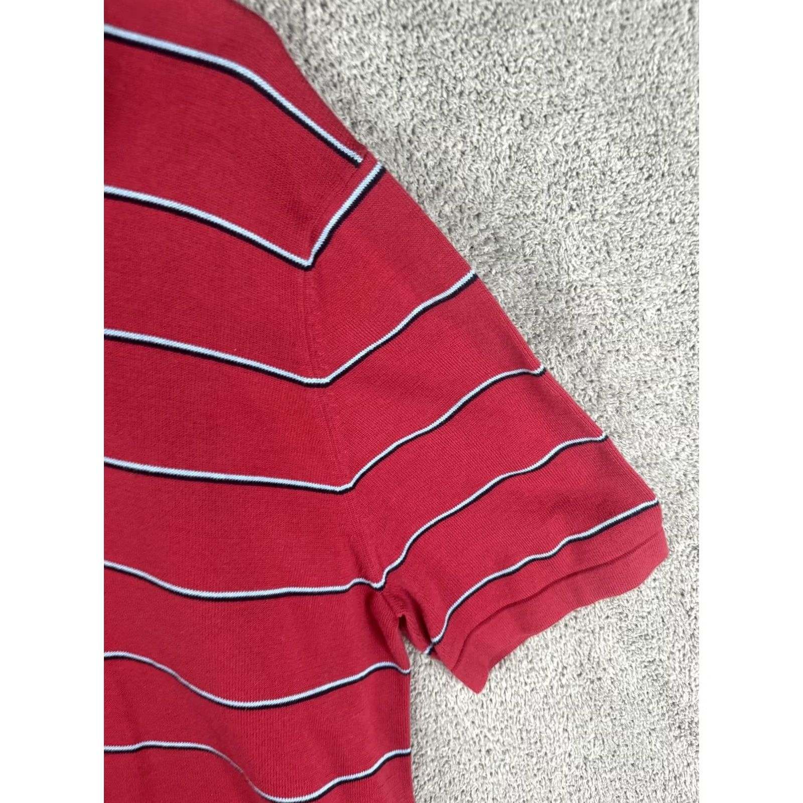 Brooks Brothers VINTAGE Brooks Brothers Polo Shirt Mens XL Red Striped Pima Cotton Short Sleeve Size US XL / EU 56 / 4 - 3 Thumbnail