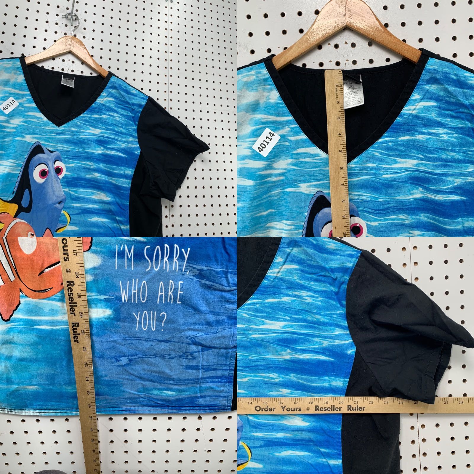 Disney Disney Medical Top Womens 2XL Blue Black Finding Nemo Shirt Womens 2XL Disney Medical Top Blue Black Finding Nemo Size XXL / US 16-18 / IT 52-54 - 9 Thumbnail