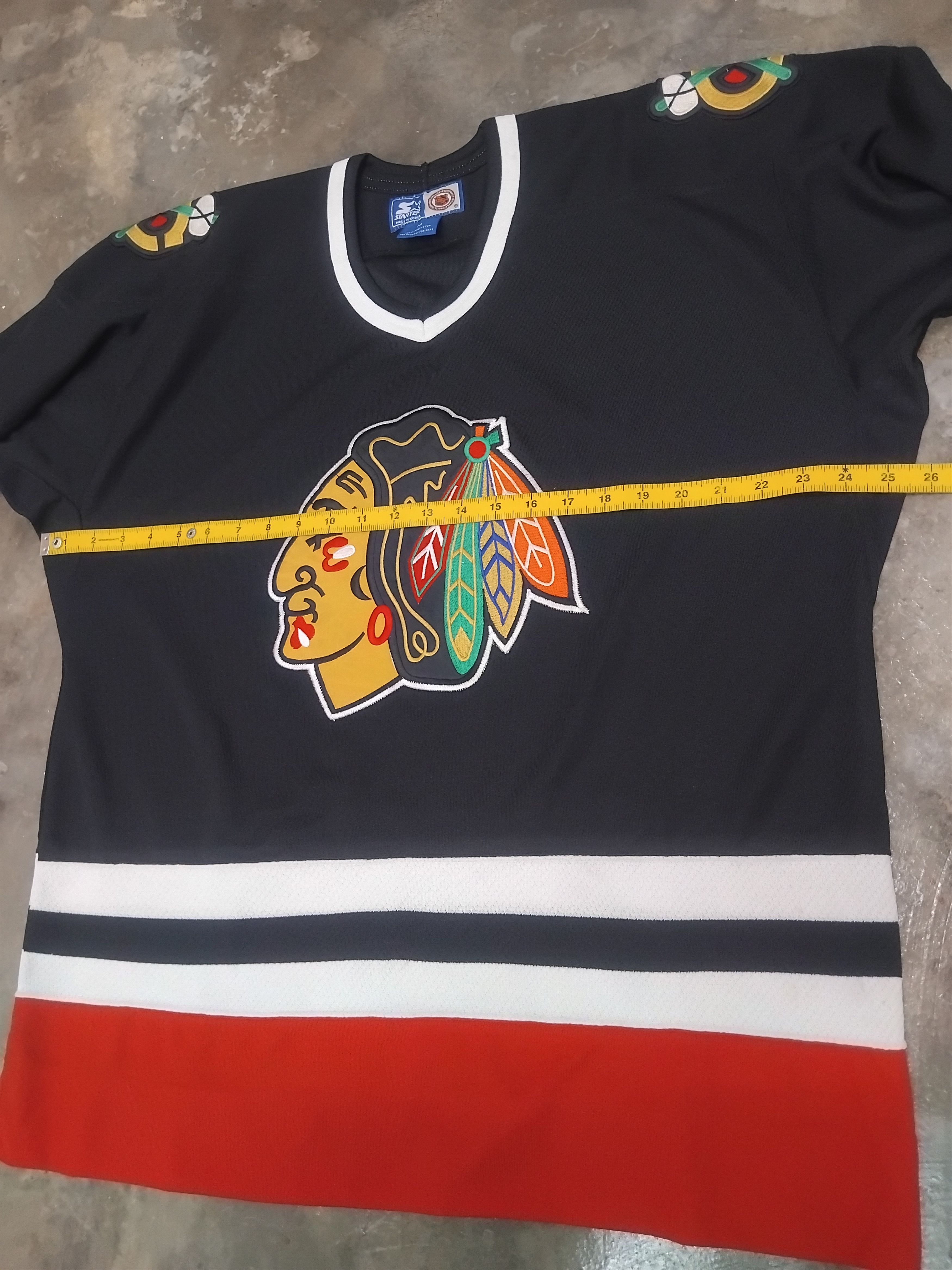 Blackhawk! Vintage BLACKHAWKS nhl starter Jersey Size US M / EU 48-50 / 2 - 6 Thumbnail