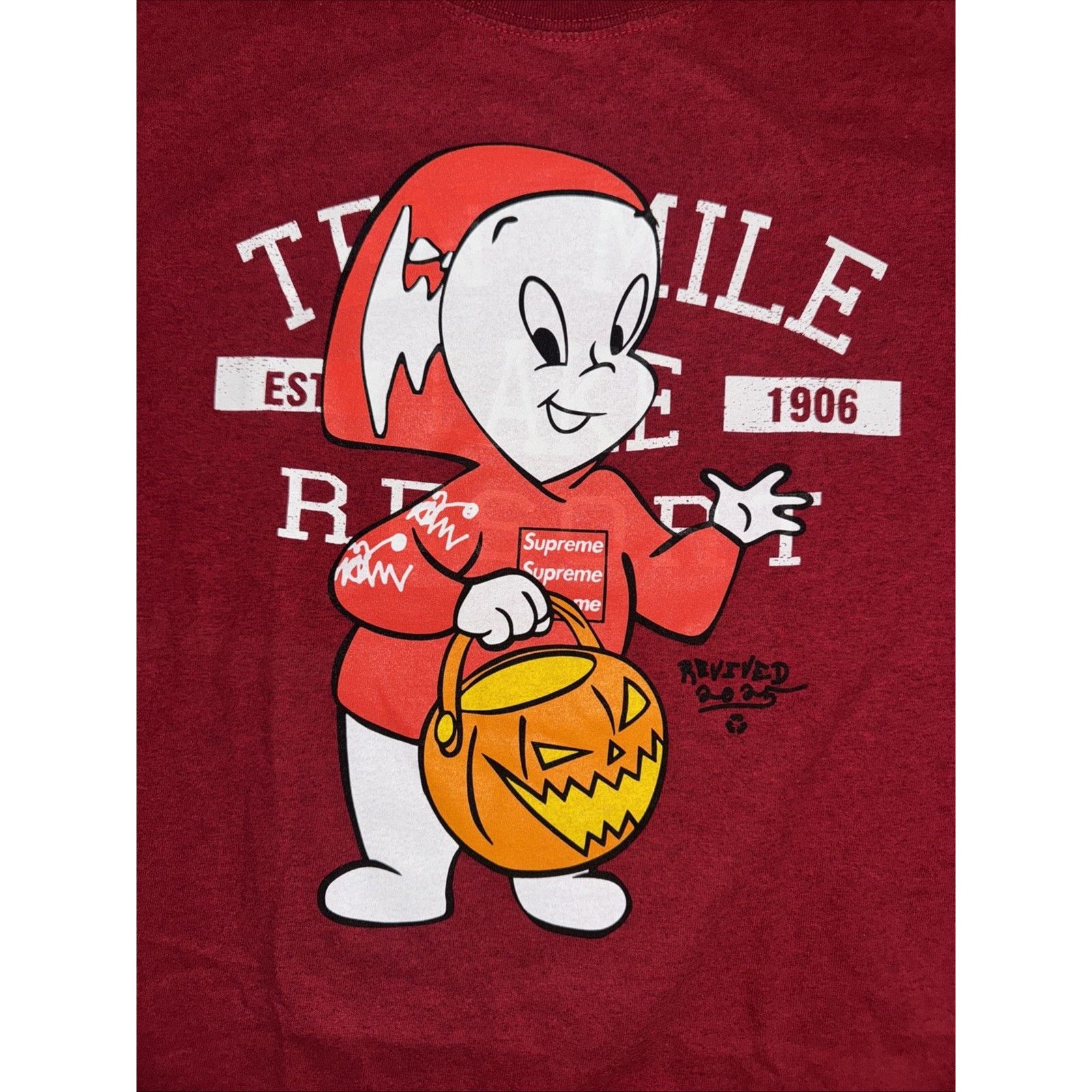 Asspizza Asspizza x Casper Revive T-Shirt Red L 20x27 Streetwear Size US L / EU 52-54 / 3 - 2 Thumbnail