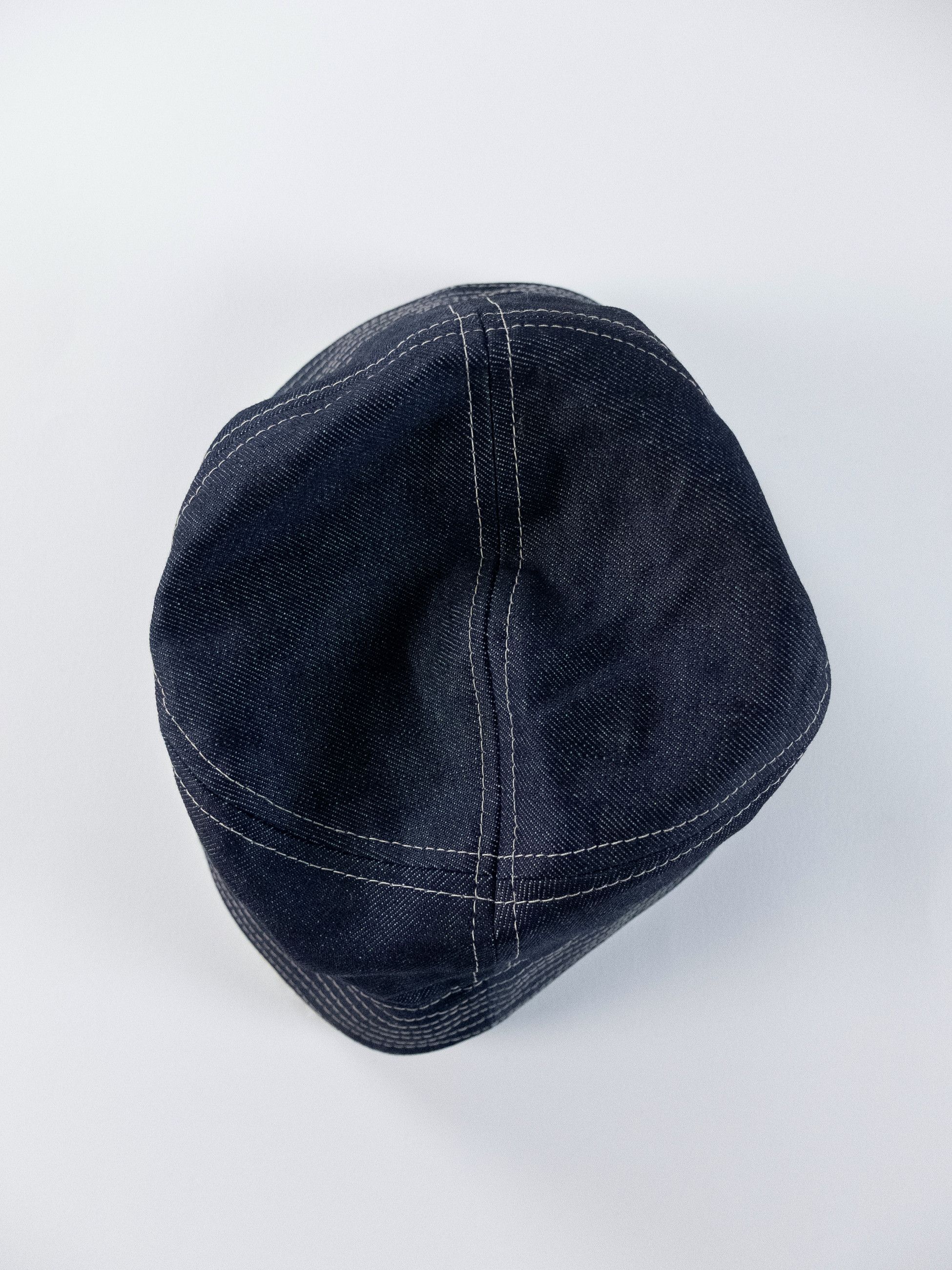 Fendi FENDI F logo Shearling trimmed blue denim bucket hat Size ONE SIZE - 7 Thumbnail