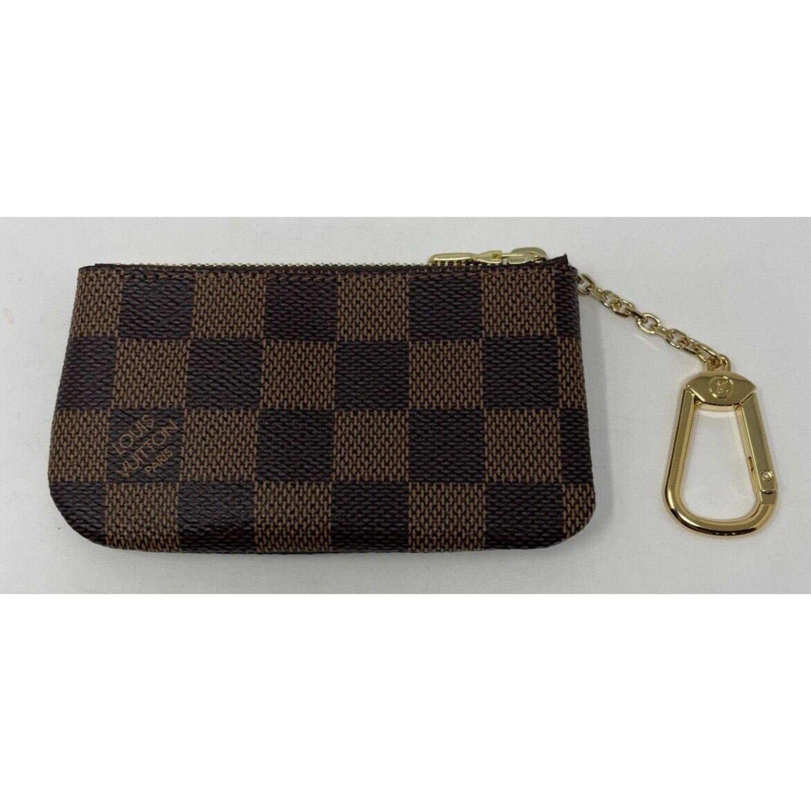 Louis Vuitton NEW LOUIS VUITTON Key Pouch Cles Damier Ebene Coin Card Size ONE SIZE - 5 Thumbnail