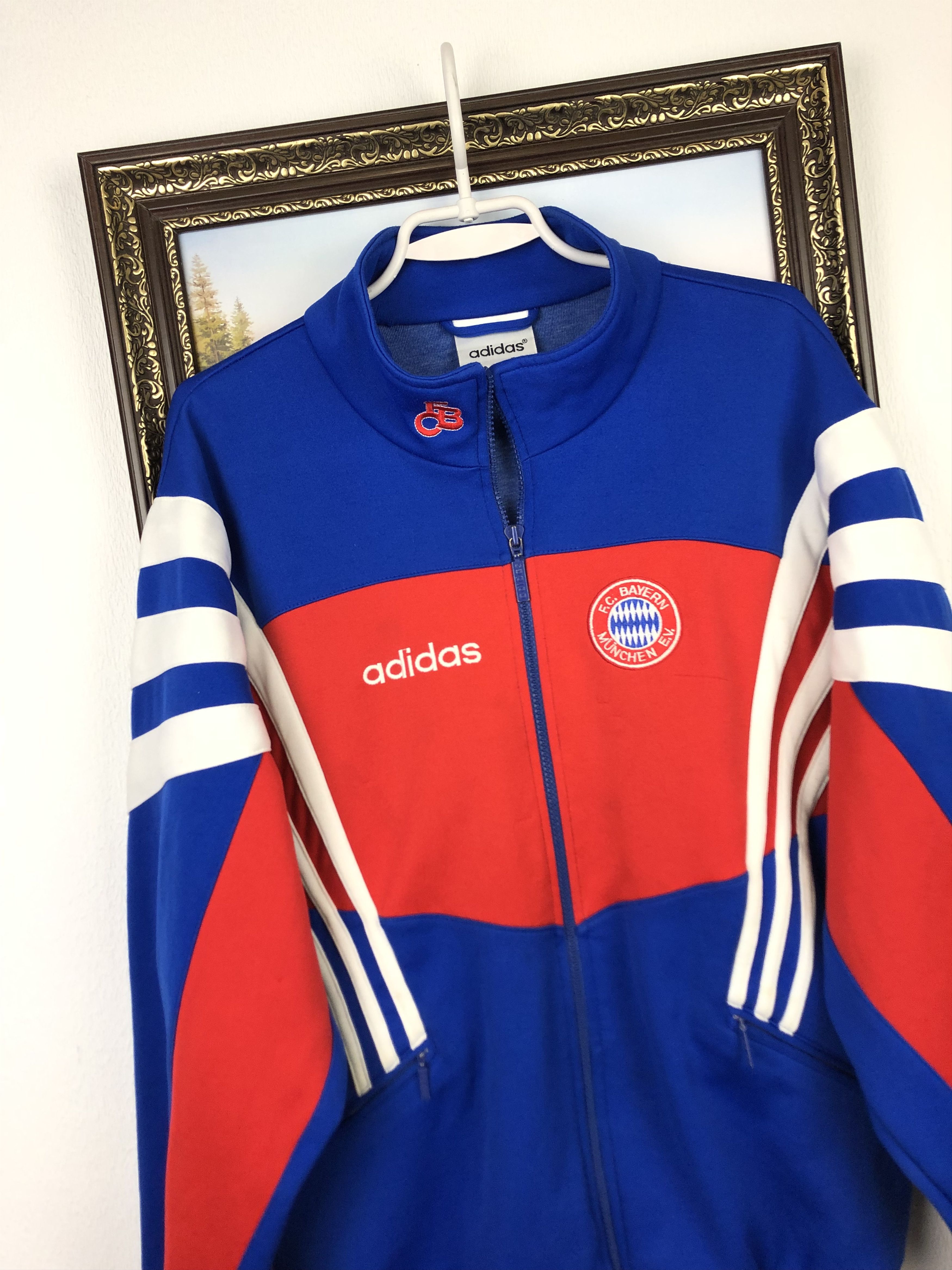 Adidas Vintage Bayern Munich Football Jacket Soccer Sweatshirt Size US M / EU 48-50 / 2 - 3 Thumbnail