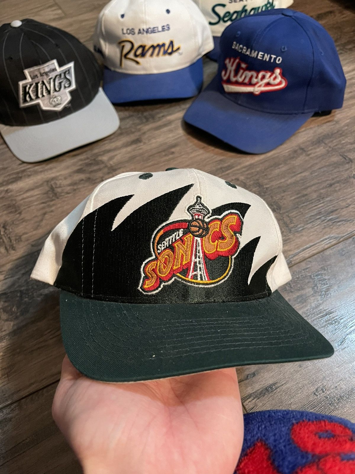 Logo 7 Vintage Seattle Supersonics Shark Tooth Snapback Size ONE SIZE - 1 Thumbnail