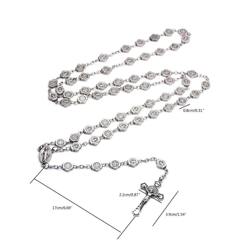 Other Saint Benedict Rosary Necklace Chain Catholic Church Jesus Size ONE SIZE - 4 Thumbnail