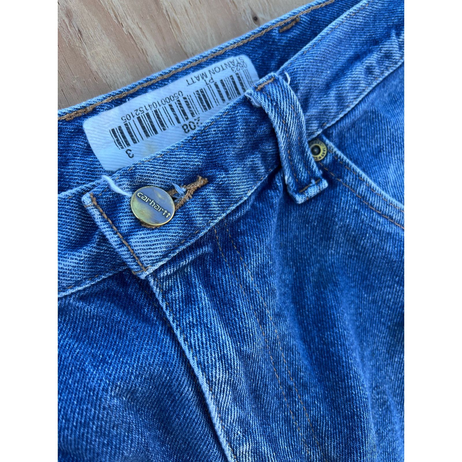 Carhartt Carhartt Jeans Mens 34x36 Blue Denim Work Pants relaxed Fit Size US 34 / EU 50 - 9 Thumbnail