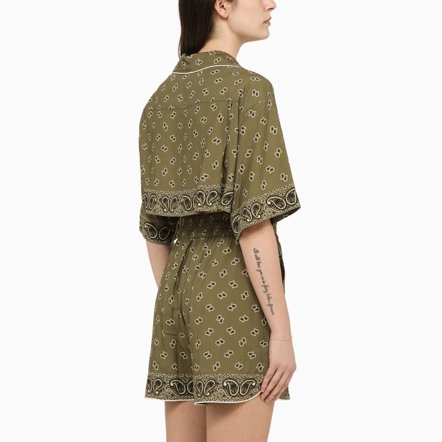 Palm Angels o1d2blof0924 Cropped Shirts In Green Size M / US 6-8 / IT 42-44 - 3 Thumbnail