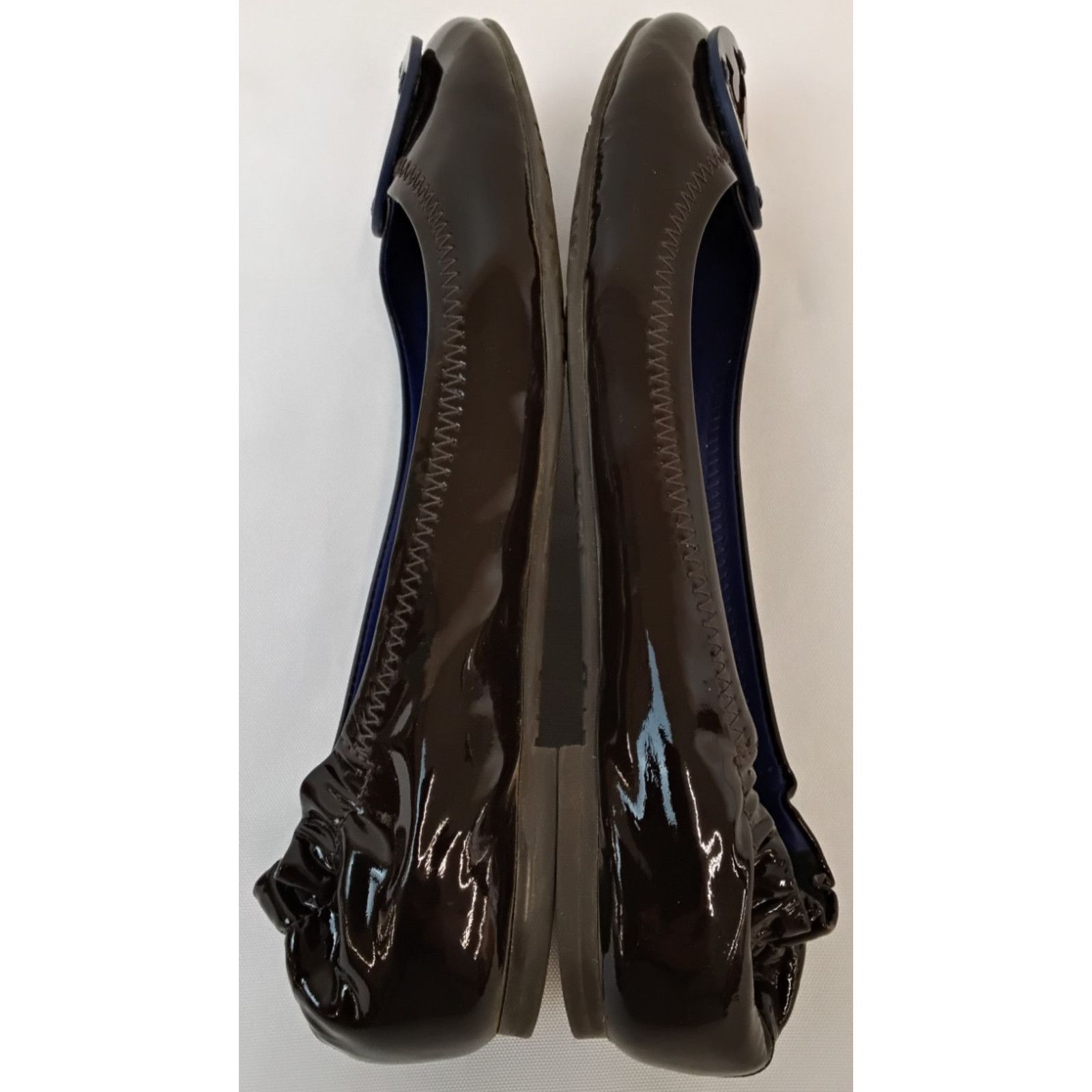 Tory Burch Tory Burch Reva Ballet Flats Women's 6.5M Brown Patent Size US 6.5 / IT 36.5 - 6 Thumbnail