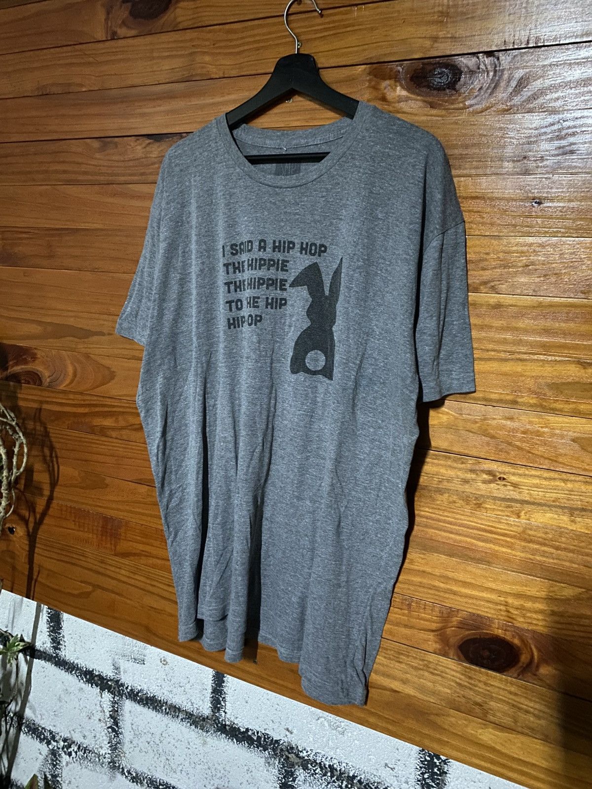 Vintage SMP Gray Graphic Tee | Hip Hop Lyric TShirt Vintage-Inspired Size US XL / EU 56 / 4 - 5 Thumbnail