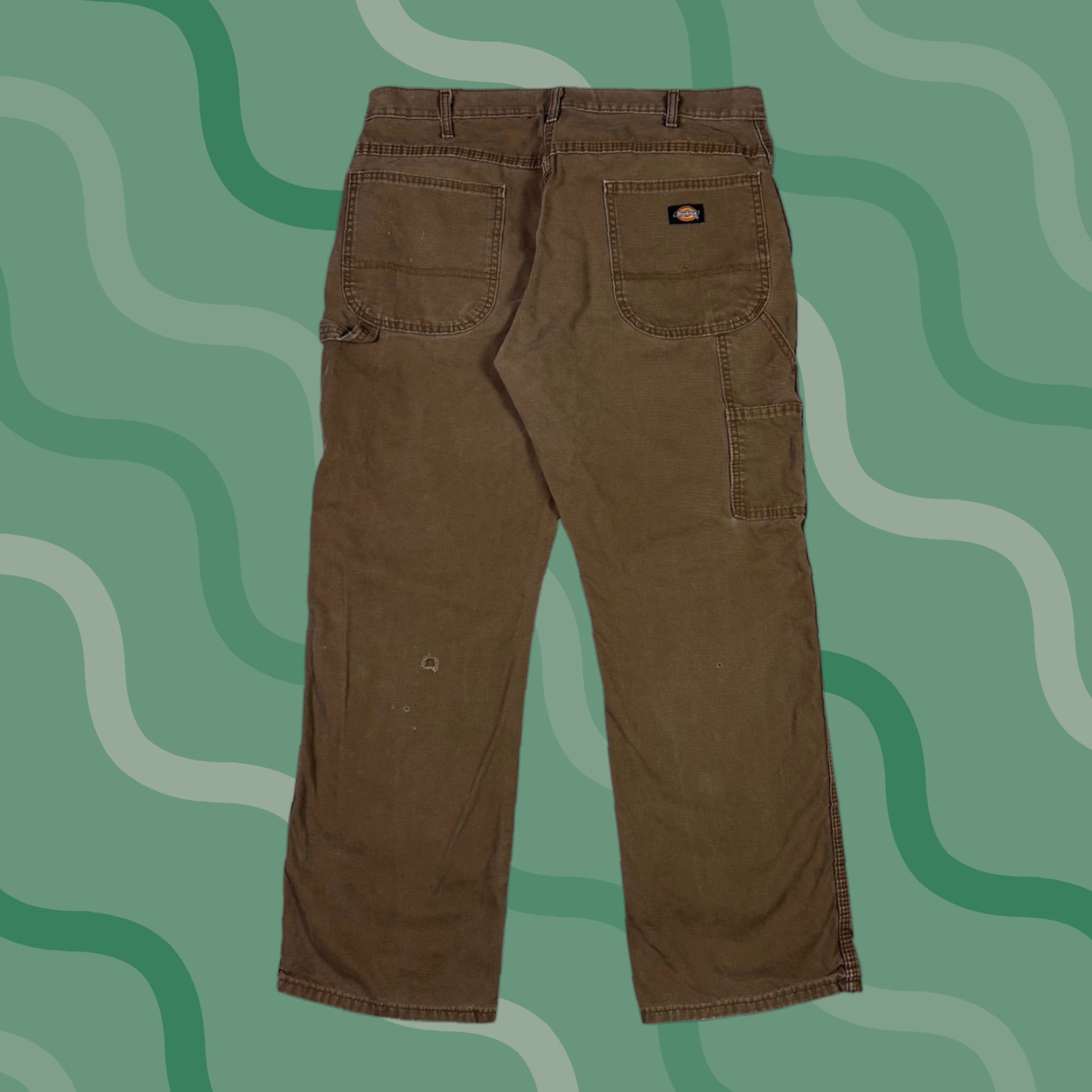 Dickies Dickies Pants Mens 34x30 Brown Canvas Workwear Distressed 5-Pocket Cargo Cargo Pants Workwear Mens Brown 90s Distressed Size US 34 / EU 50 - 1 Thumbnail