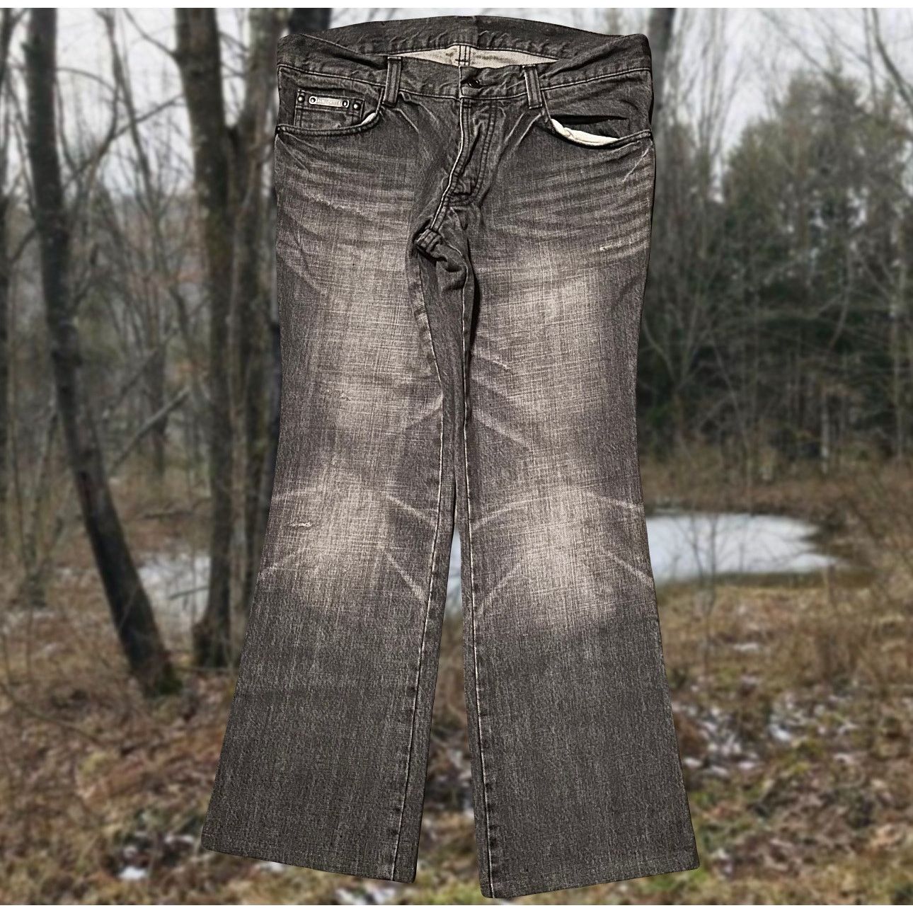 Tornado Mart 5351 pour les hommes boot cut flare washed jeans 