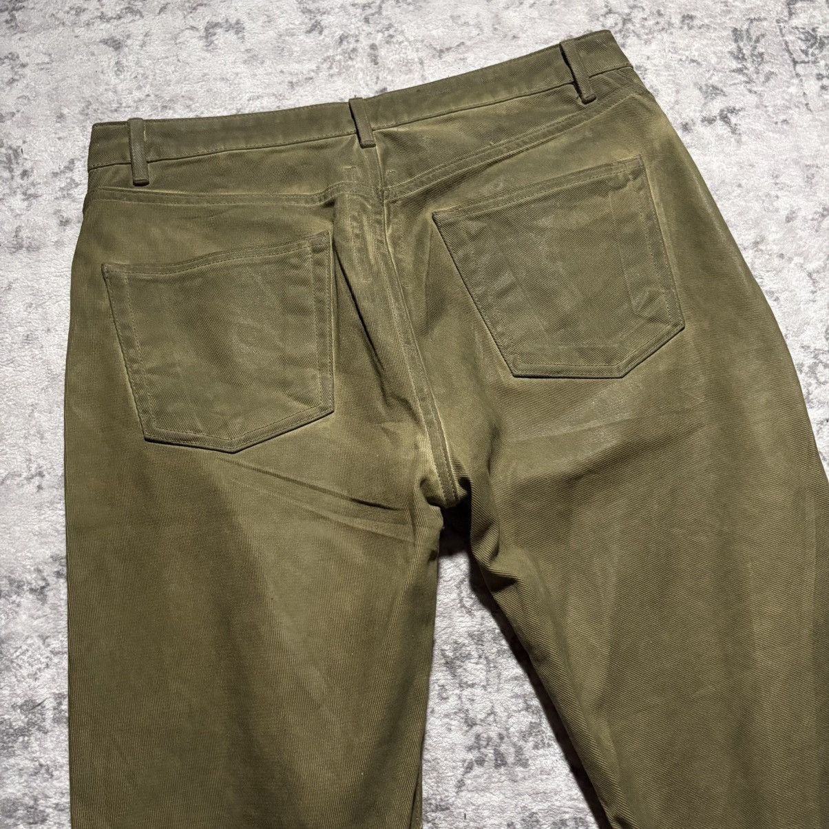 Rick Owens Drkshdw Rick Owens DRKSHDW Bias Bootcut Sage Waxed Denim Jeans | 34 Size US 34 / EU 50 - 7 Thumbnail