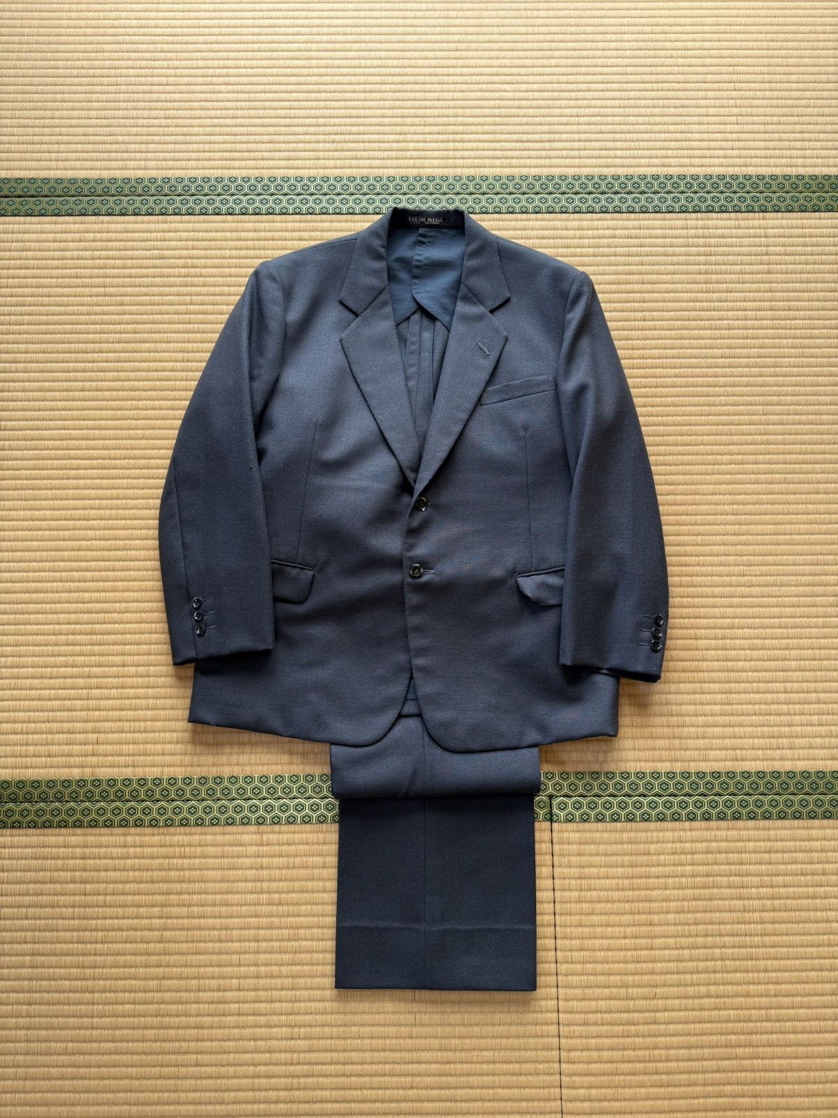 Other Vintage Deep Navy Wool Set-Up by Ikeda Tailor Shop Size 38R - 3 Thumbnail
