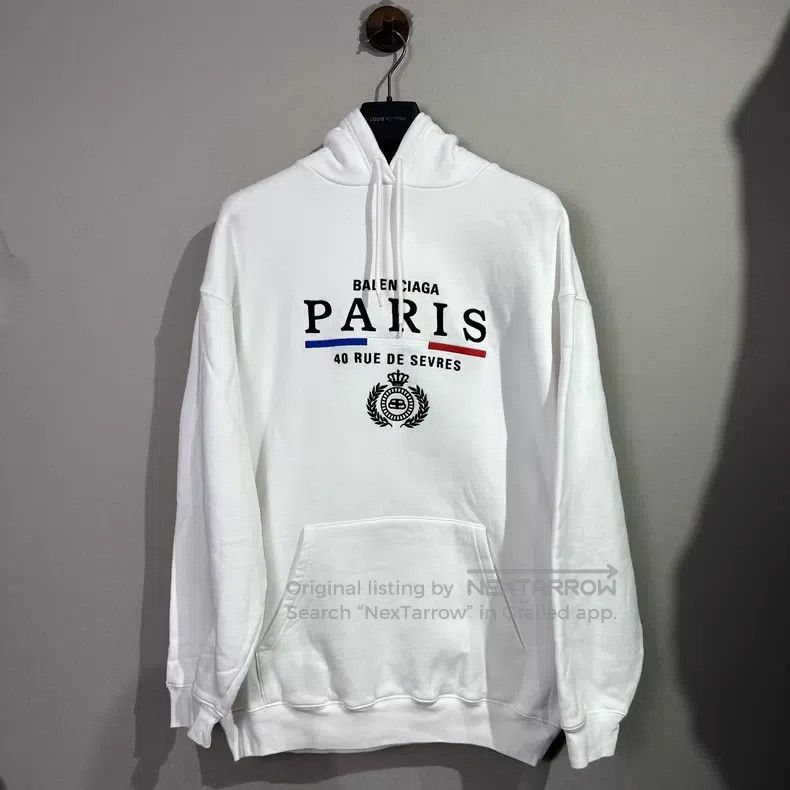 Balenciaga Balenciaga Crown Wheat Pattern White Hoodie Size US XS / EU 42 / 0 - 1 Thumbnail