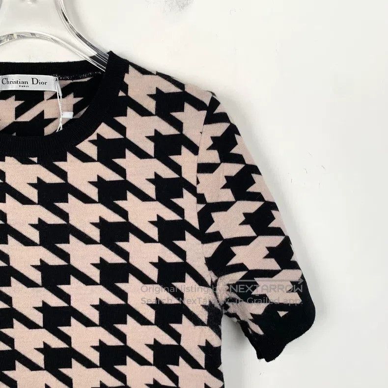 Dior Dior Colour-matched check cotton round-neck short-sleeved Size M / US 6-8 / IT 42-44 - 3 Thumbnail