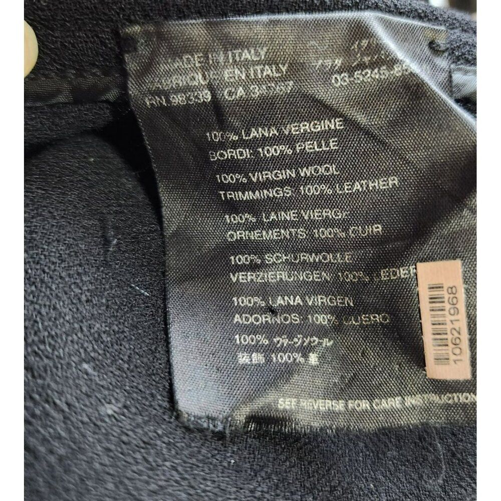 Prada Prada Black Wool Skirt US 6 IT 42 – Leather Trim, Vintage 2 Size 28" / US 6 / IT 42 - 3 Thumbnail