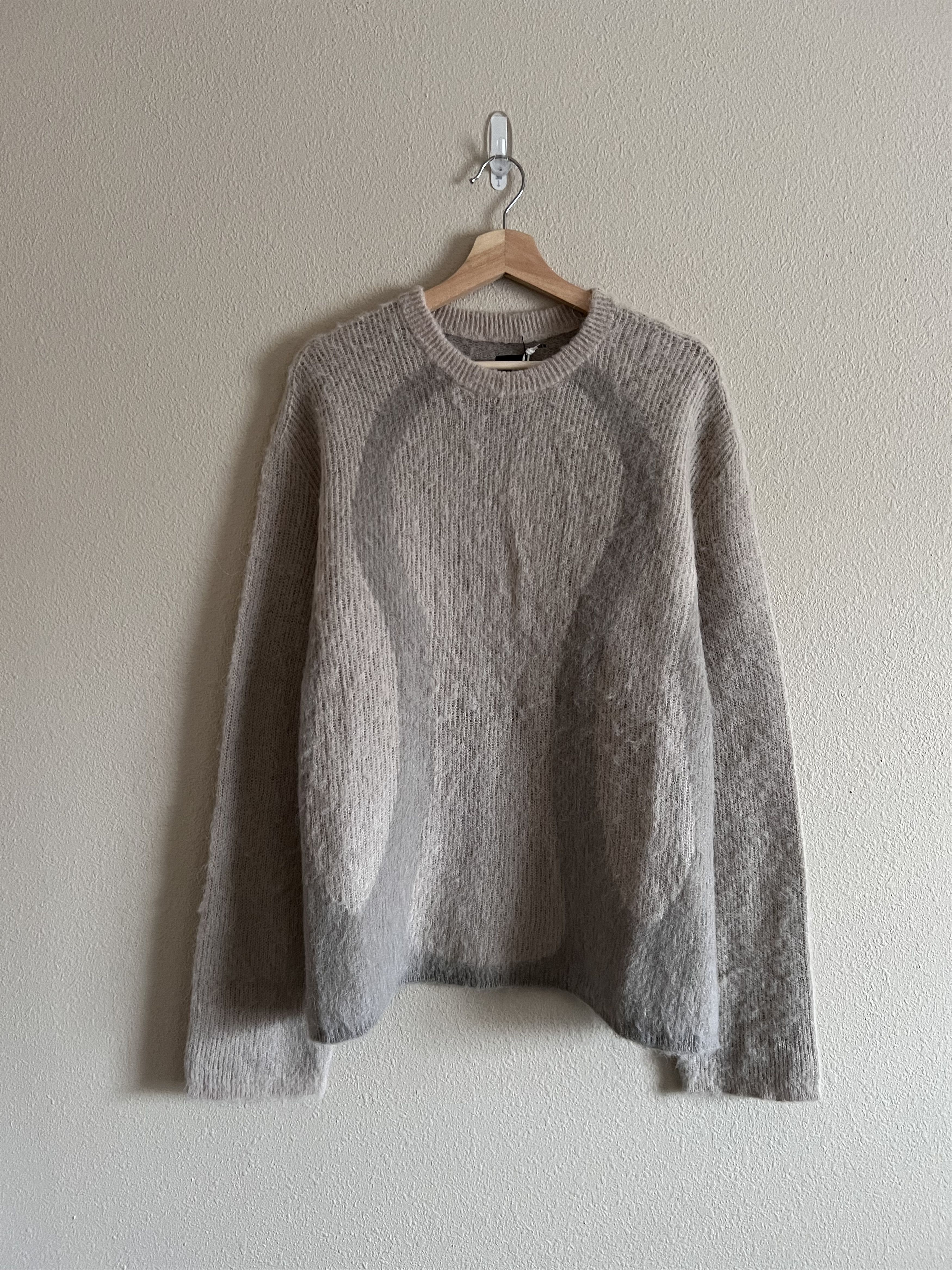 image of J L A L J.l-A.l Liquid Sweater In White Onyx, Men's (Size XL)