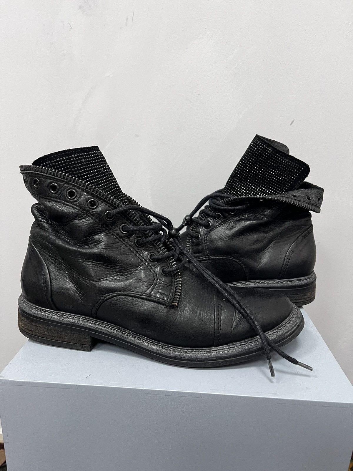 Vintage 90s Vintage Leather Cowboy Boots Western shoes GUIDI STYLE Size US 7.5 / EU 40-41 - 1 Thumbnail