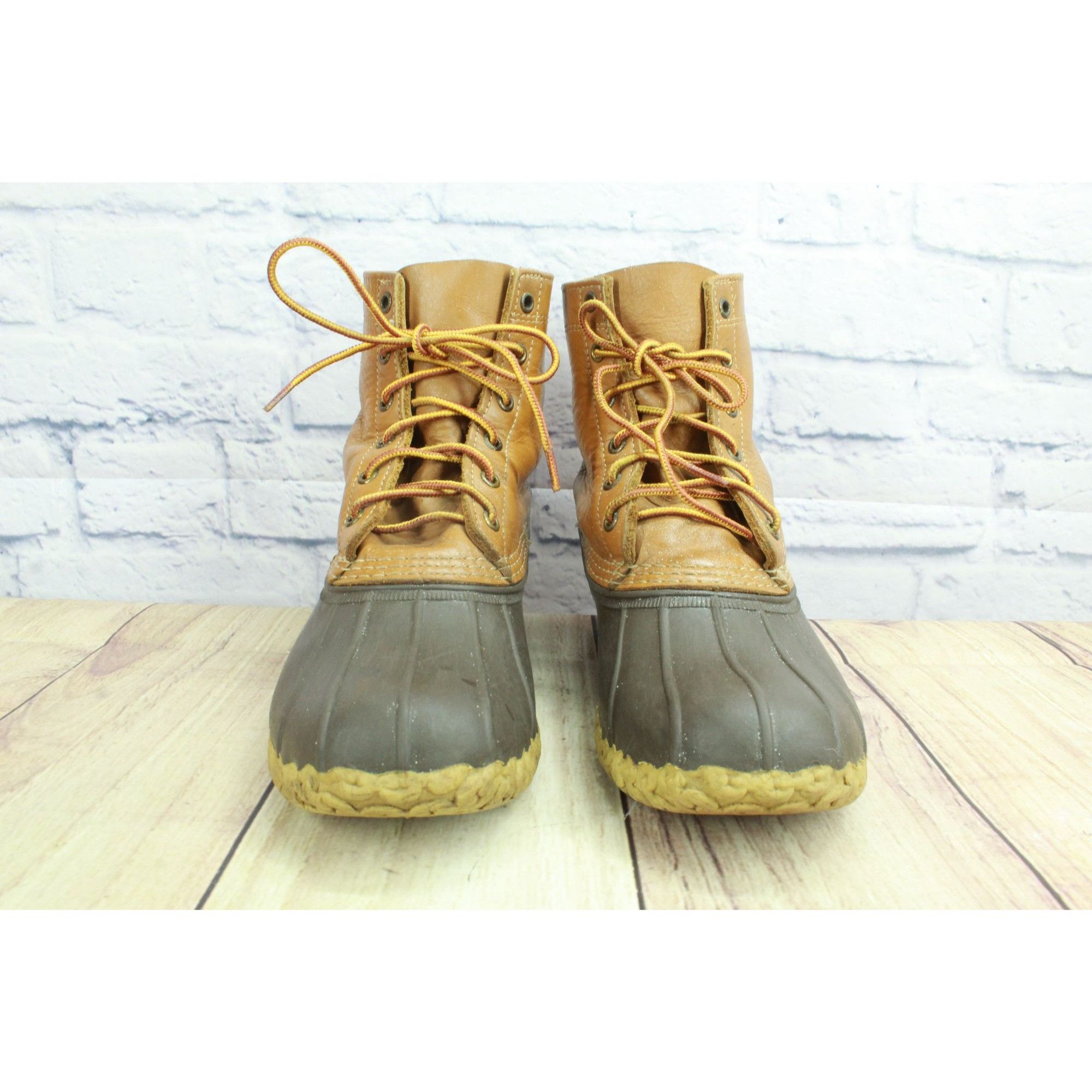 L.L. Bean LL Bean Unlined Brown Leather Ankle Duck Boots Size US 10 / IT 40 - 4 Thumbnail