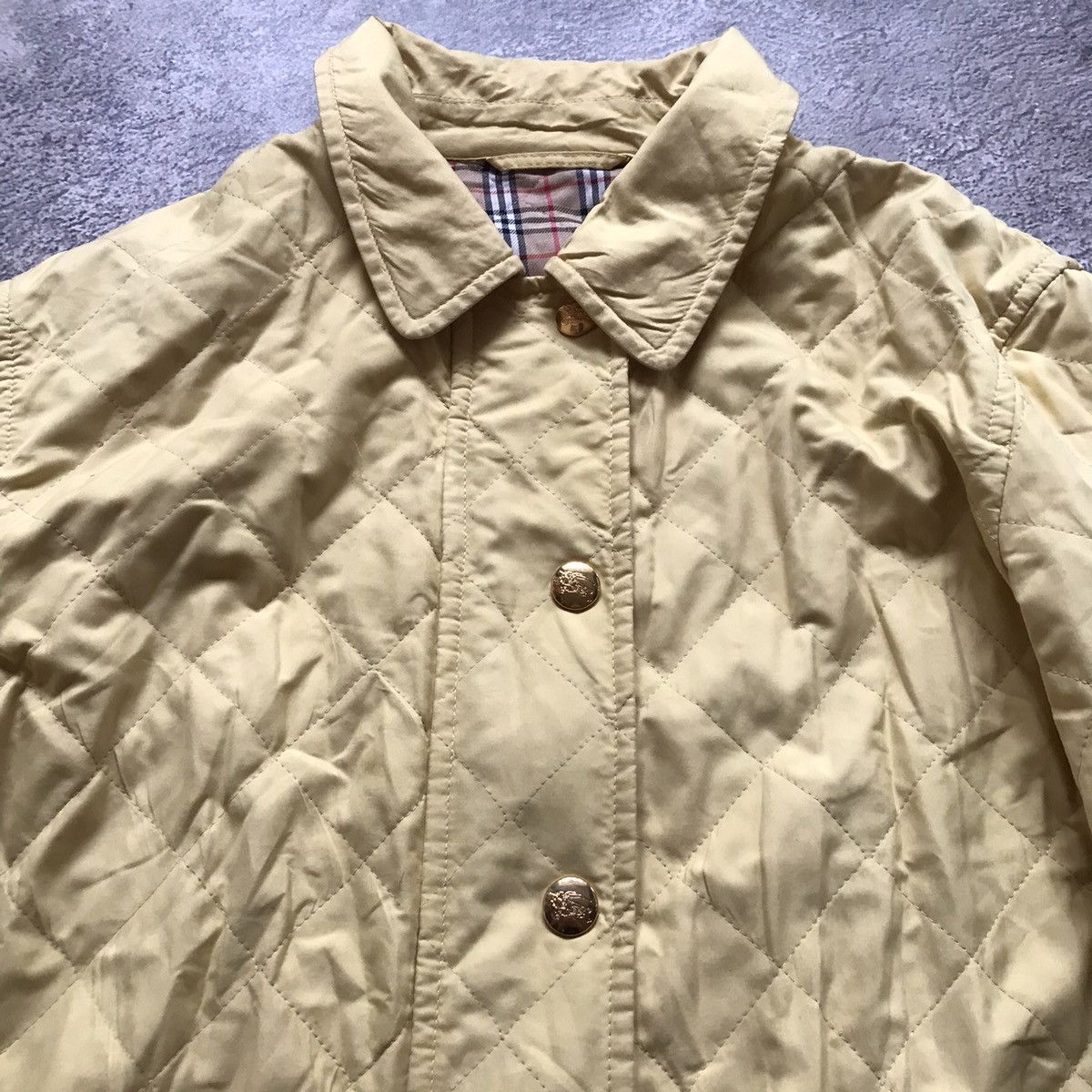 Vintage Vintage Burberrys Quilted Jacket Khaki Gorpcore 90s Slim L Size L / US 10 / IT 46 - 3 Thumbnail