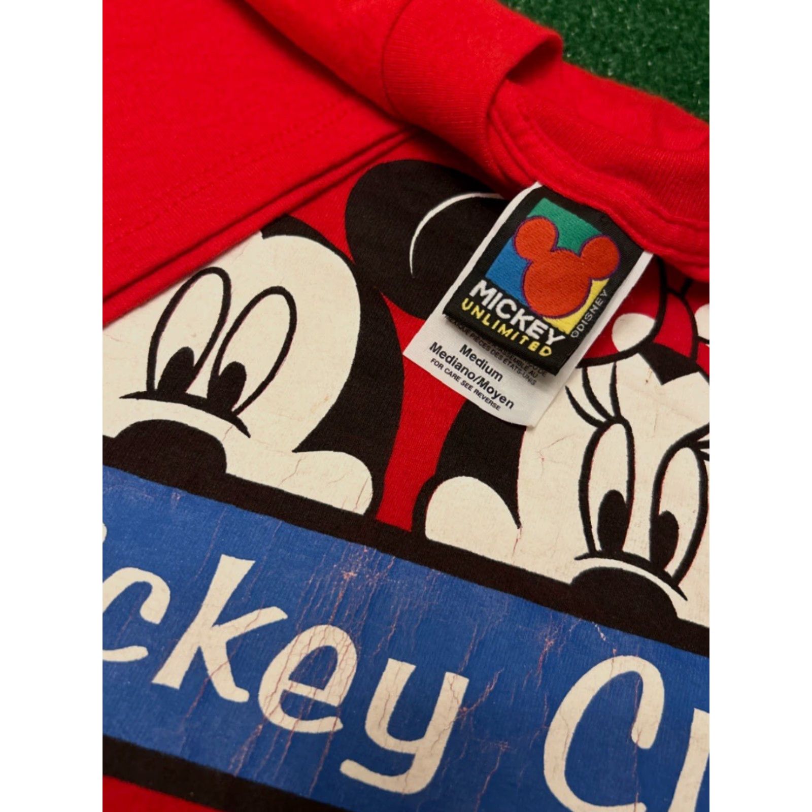 Disney VINTAGE Disney Mickey Mouse Cartoon VTG Crop Top Shirt Size Medium Men Red 90s Classic 1990s T-Shirt Short Sleeve Mens Size US M / EU 48-50 / 2 - 2 Thumbnail